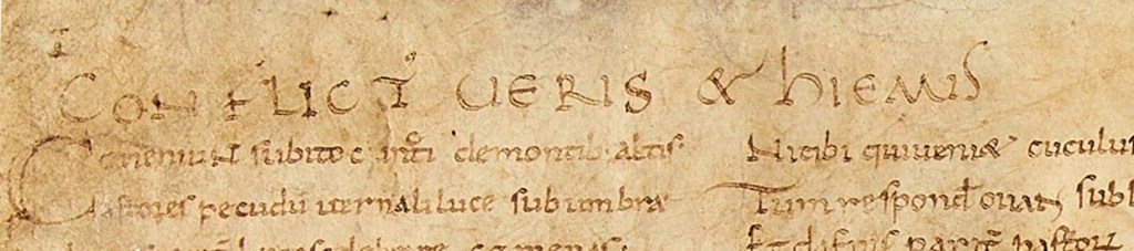 A manuscript page with Latin words